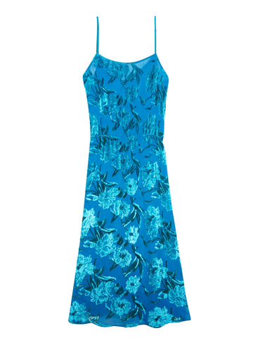 Lulu green - Fil Coupé Tea Length Dress | Fleur du Mal - DEMO