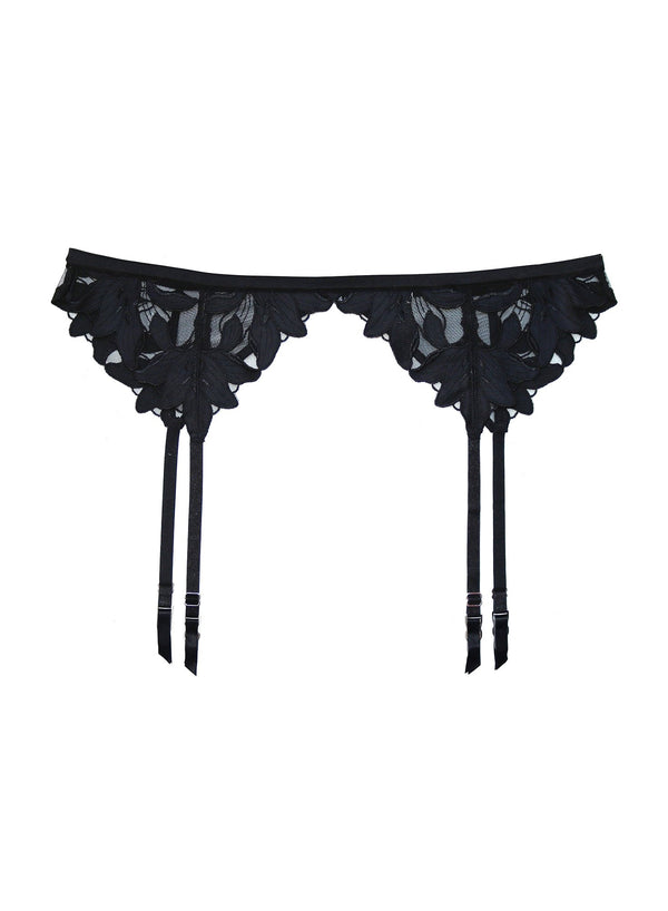 Black - Fleur du Mal x Precious Lily Garter Belt | Fleur du Mal - DEMO