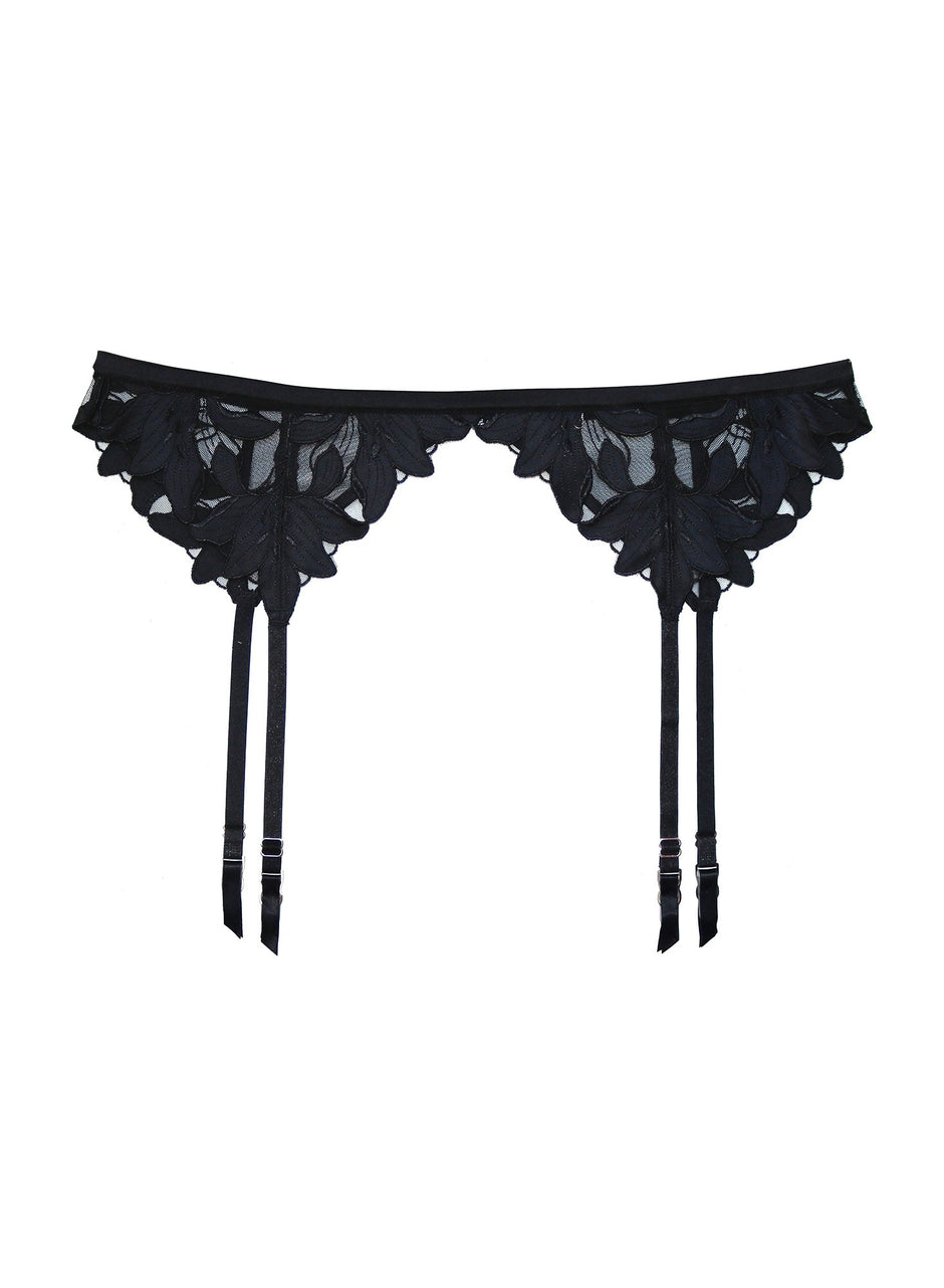 Black - Fleur du Mal x Precious Lily Garter Belt | Fleur du Mal - DEMO