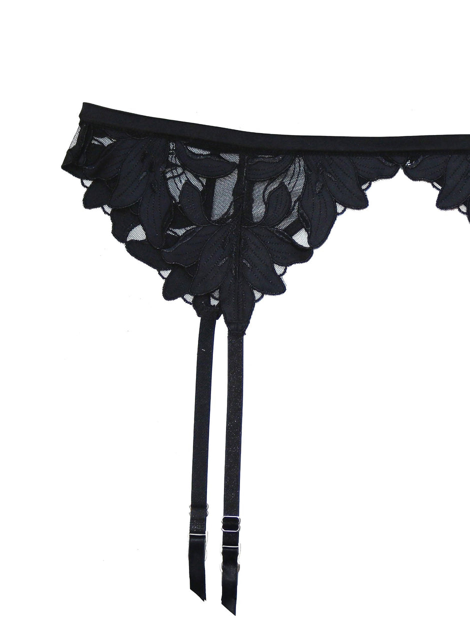 Black - Fleur du Mal x Precious Lily Garter Belt | Fleur du Mal - DEMO