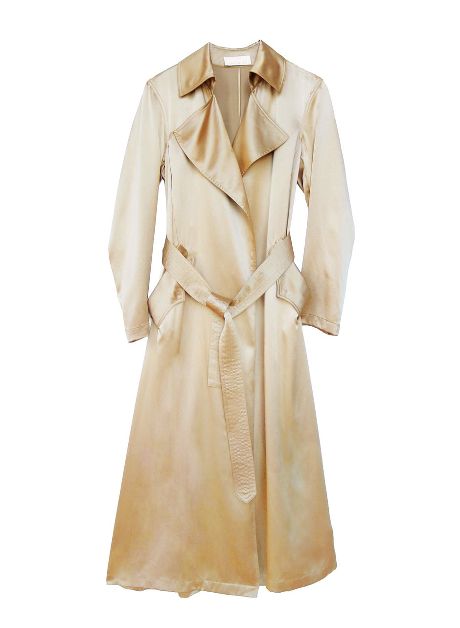 Golden - Fleur du Mal x Precious Satin Trench | Fleur du Mal - DEMO