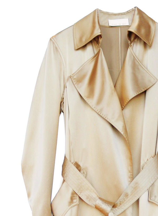 Golden - Fleur du Mal x Precious Satin Trench | Fleur du Mal - DEMO