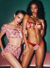 Bow Embroidery Peekaboo Bra