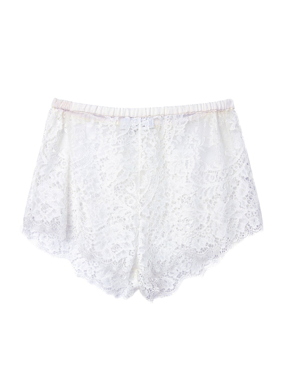 Ivory - Cillis Lace Tap Shorts | Fleur du Mal - DEMO