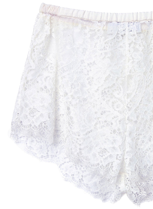 Ivory - Cillis Lace Tap Shorts | Fleur du Mal - DEMO