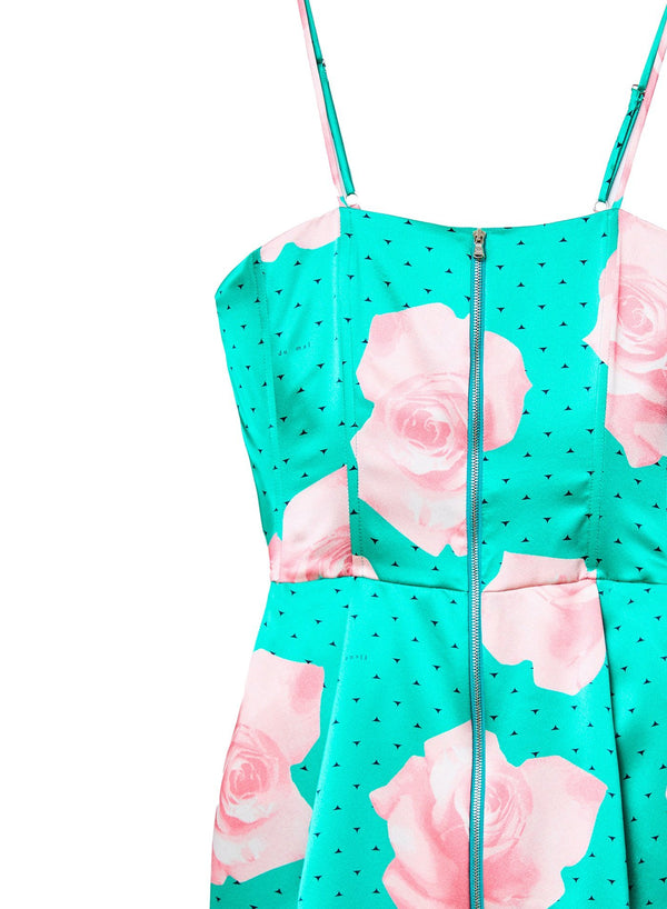 Mega rose - Straight Neck Bustier Dress | Fleur du Mal - DEMO