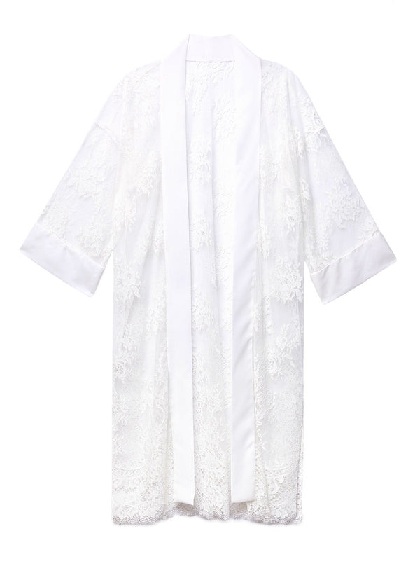 Ivory - Cillis Lace Robe | Fleur du Mal - DEMO