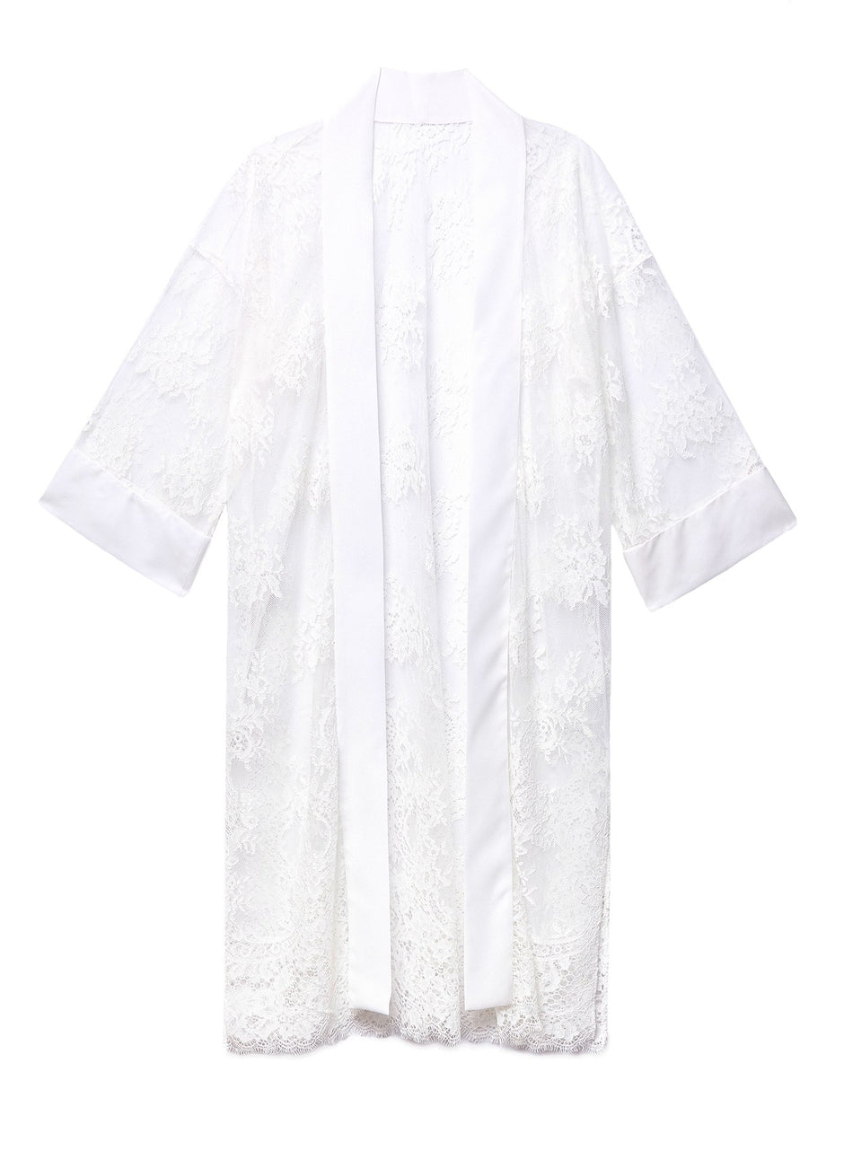 Ivory - Cillis Lace Robe | Fleur du Mal - DEMO