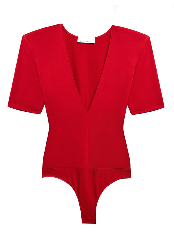 Rouge - Deep V Jersey Bodysuit | Fleur du Mal - DEMO