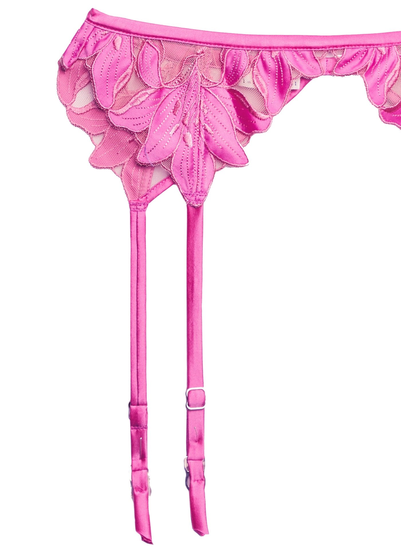 Lily Embroidery Garter Belt
