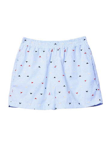 Thorn embroidery - Logo Cotton Oxford Boxer Shorts | Fleur du Mal - DEMO