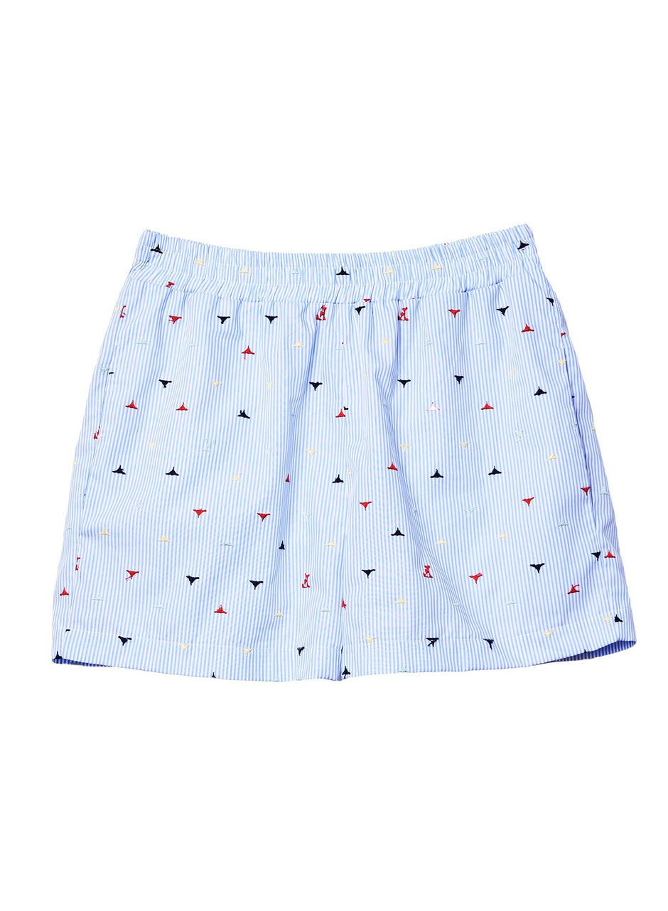 Thorn embroidery - Logo Cotton Oxford Boxer Shorts | Fleur du Mal - DEMO