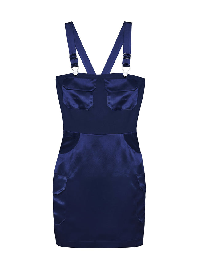 Spring indigo - Overall Mini Dress | Fleur du Mal - DEMO