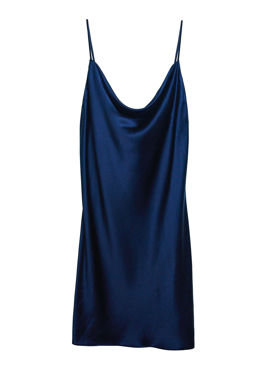 Spring indigo - Short Cowl Neck Slip | Fleur du Mal - DEMO