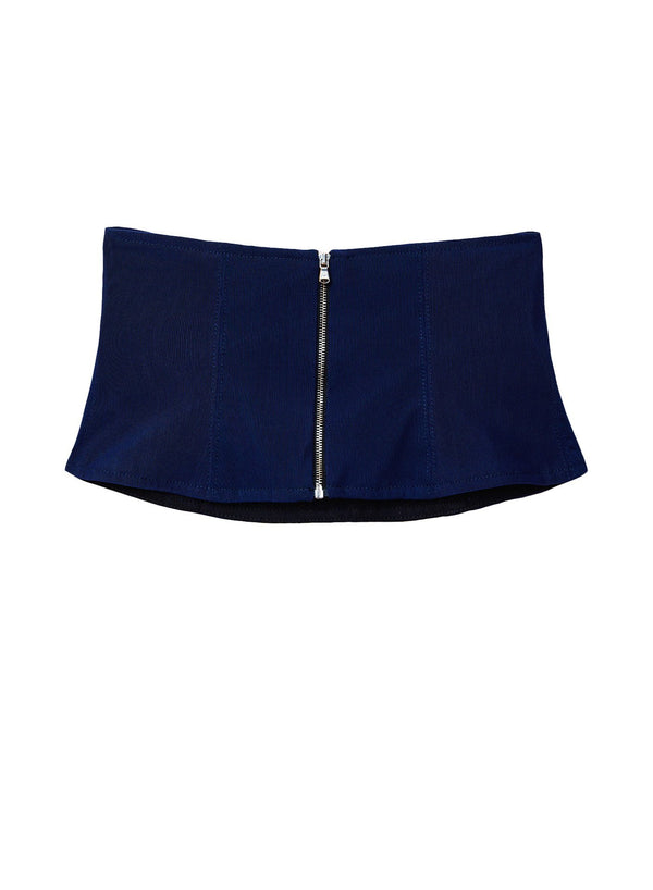 Spring indigo - Zip Powermesh Corset Belt | Fleur du Mal - DEMO