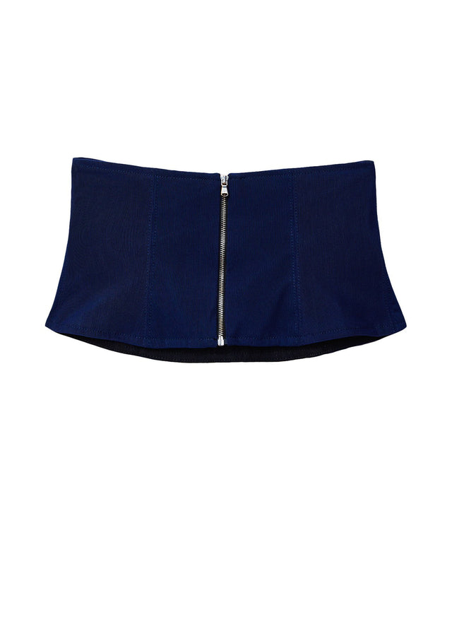 Spring indigo - Zip Powermesh Corset Belt | Fleur du Mal - DEMO