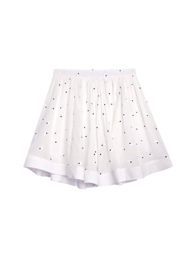 Ivory - Embroidered Silk Mini Skirt | Fleur du Mal - DEMO
