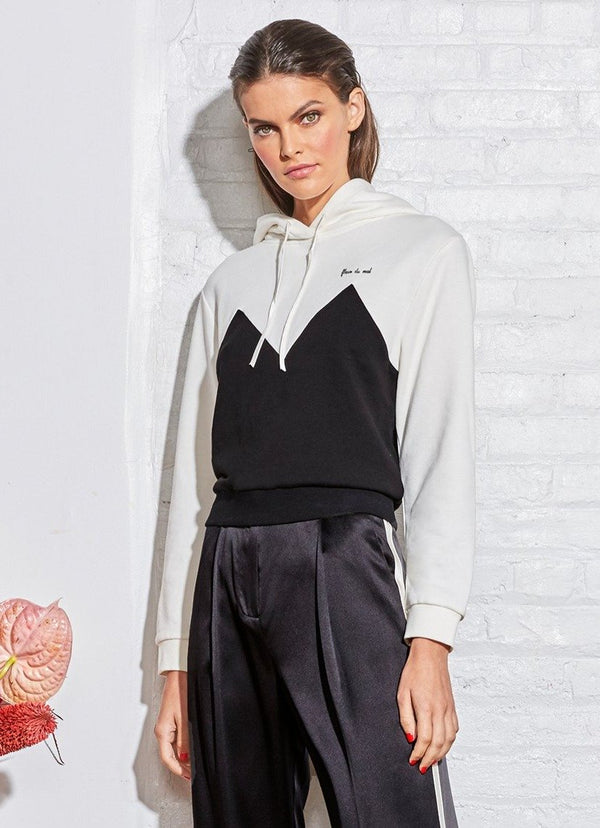 Ivory/black - Sweetheart Hoodie | Fleur du Mal - DEMO