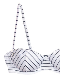 Mitered Stripe Balconette Bikini Top
