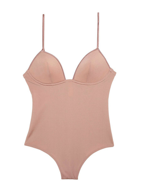 Tan - Cupped Nonwire Bodysuit | Fleur du Mal - DEMO