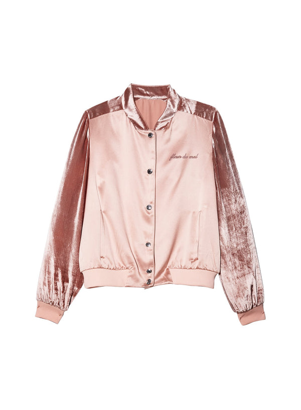 Rosewater - Satin Velvet Bomber | Fleur du Mal - DEMO