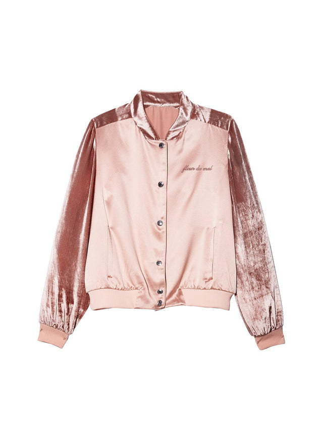 Rosewater - Satin Velvet Bomber | Fleur du Mal - DEMO