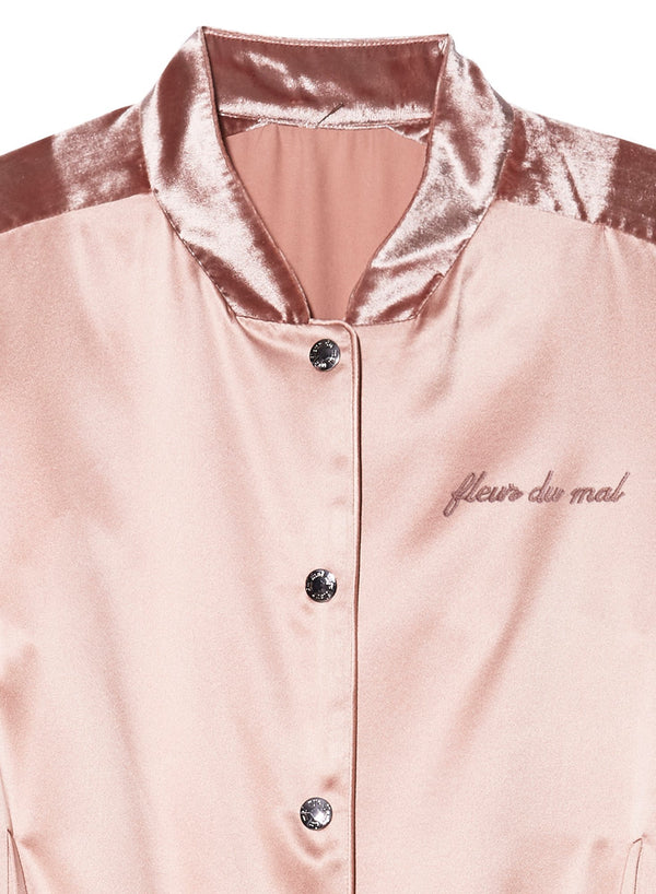 Rosewater - Satin Velvet Bomber | Fleur du Mal - DEMO