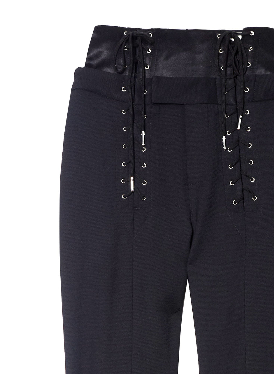Black - Corset Lace Up Pants | Fleur du Mal - DEMO