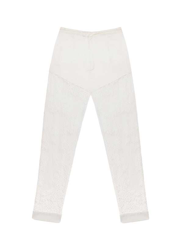 Creme - Cillis Lace Silk Combo PJ Pant | Fleur du Mal - DEMO