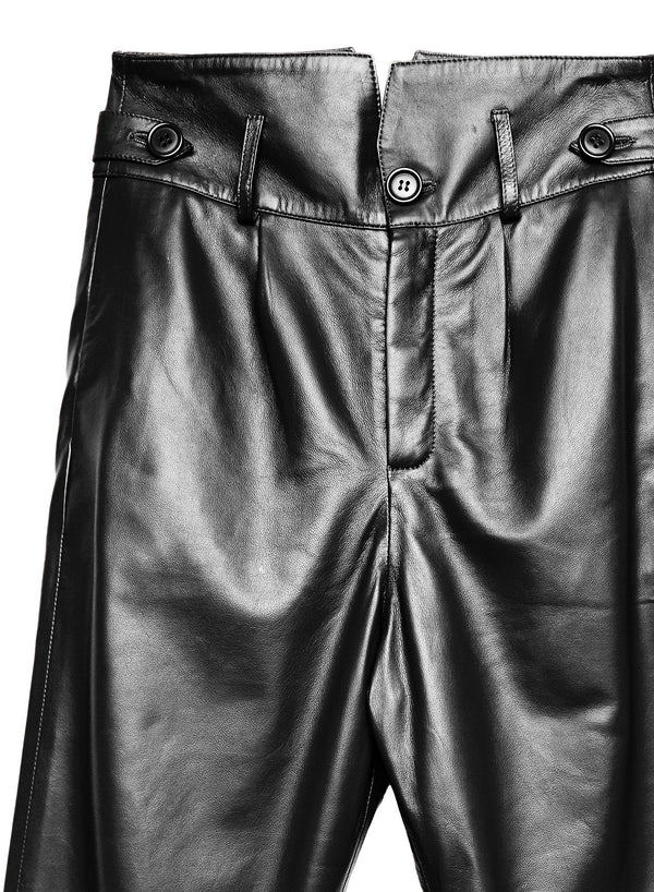 Black - Patent V-Yoke Pant | Fleur du Mal - DEMO