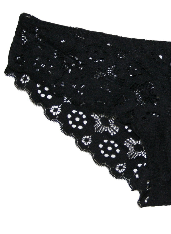 Black - Crochet Lace Cheeky | Fleur du Mal - DEMO