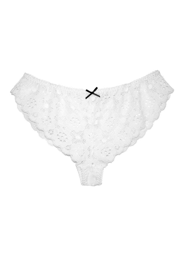 White - Crochet Lace Cheeky | Fleur du Mal - DEMO