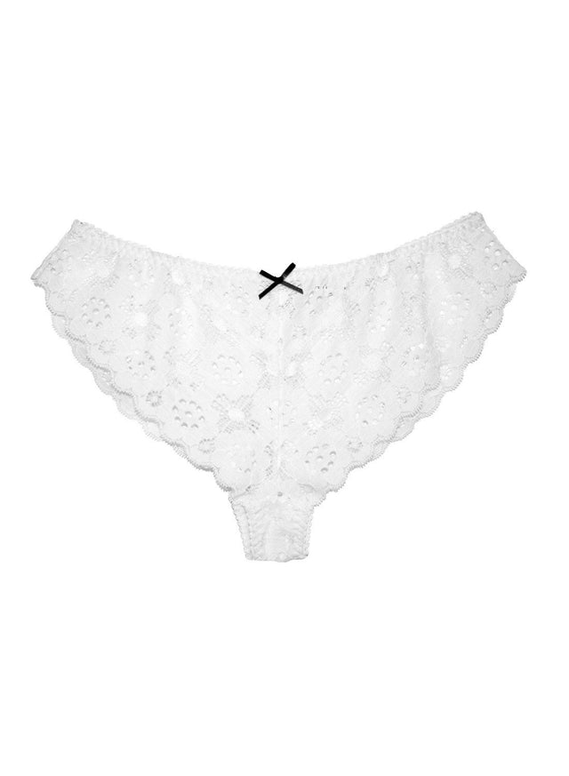 White - Crochet Lace Cheeky | Fleur du Mal - DEMO