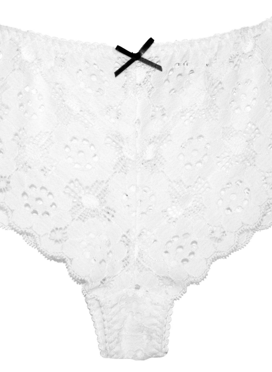 White - Crochet Lace Cheeky | Fleur du Mal - DEMO