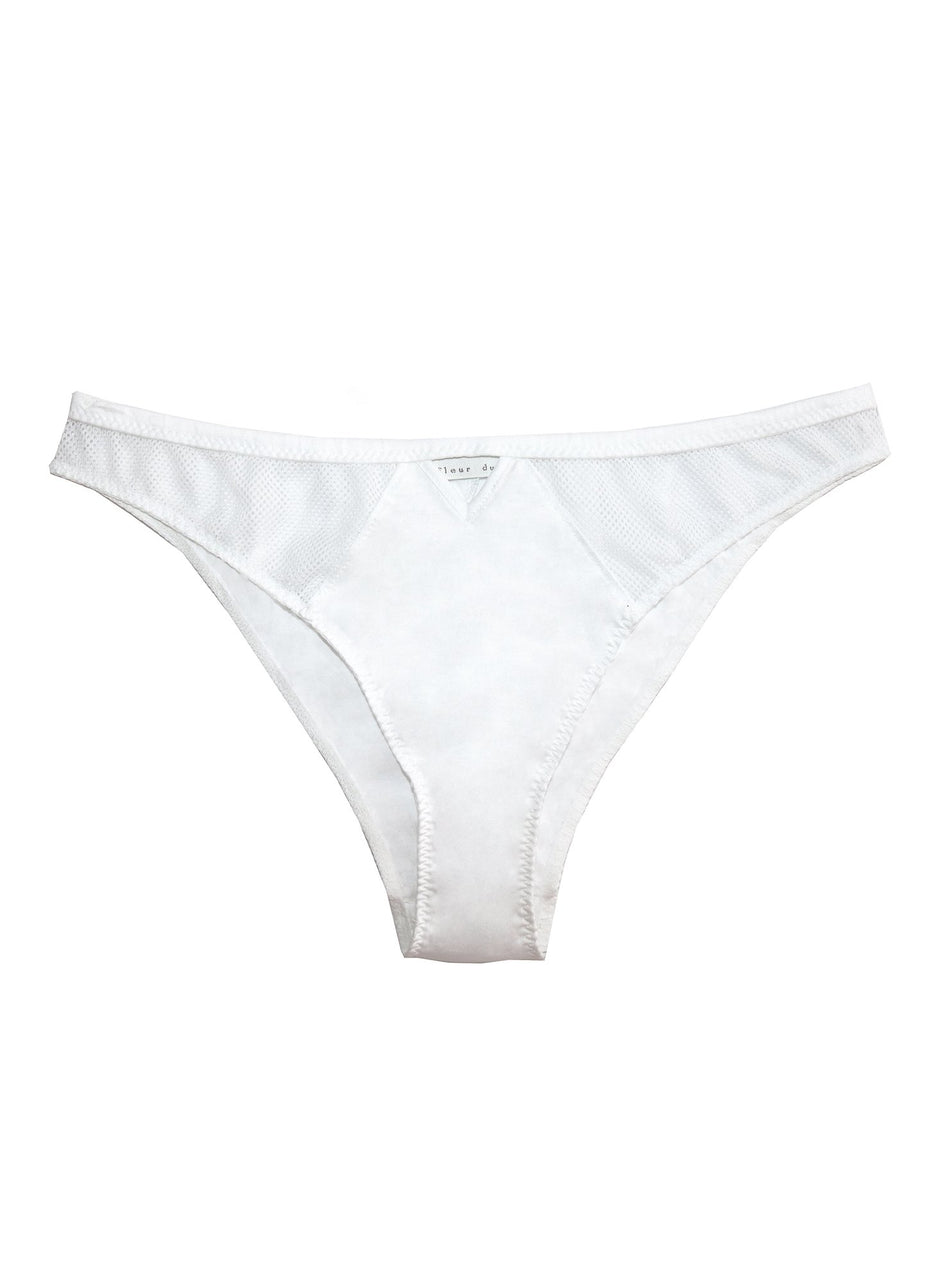 White - Sexy Cotton Cheeky | Fleur du Mal - DEMO