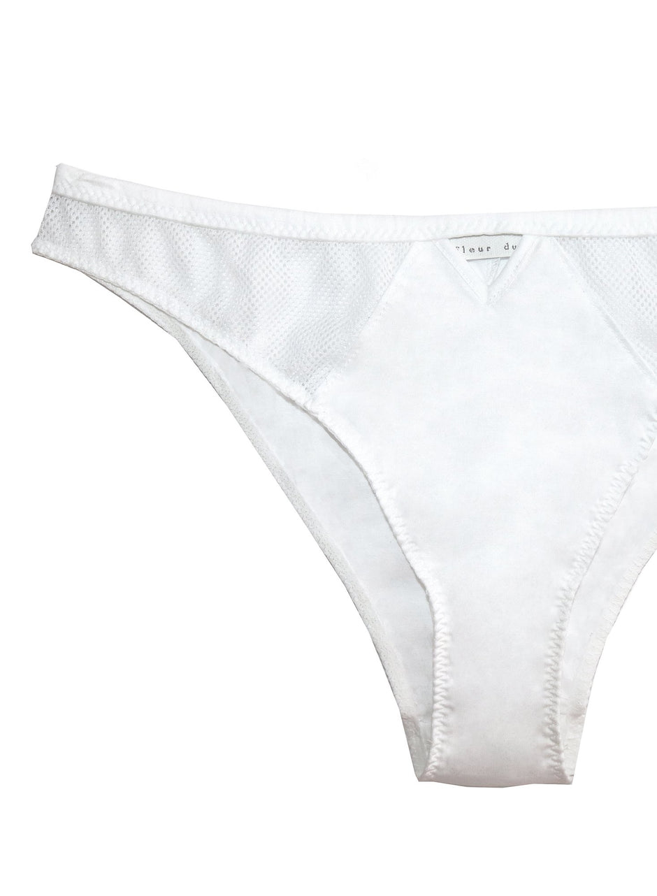 White - Sexy Cotton Cheeky | Fleur du Mal - DEMO