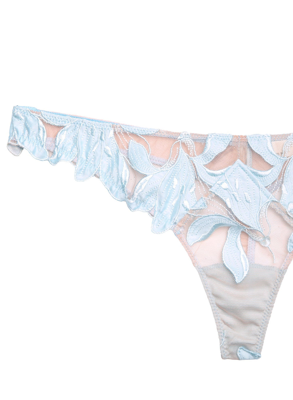 Glacier - Lily Embroidery Hipster Thong | Fleur du Mal - DEMO