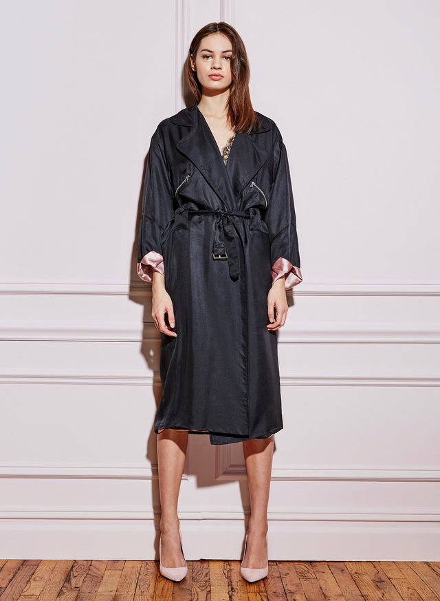 Black - Long Rider Coat | Fleur du Mal - DEMO