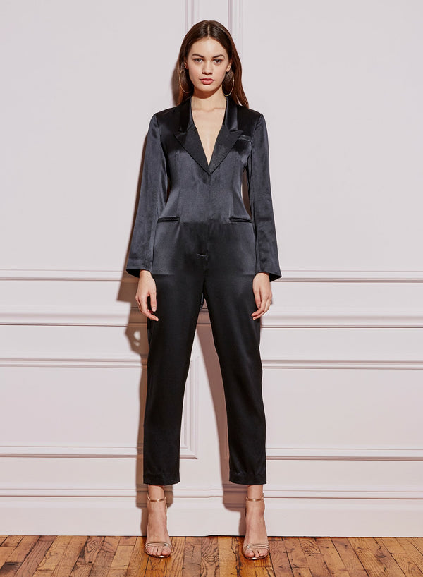 Black - Silk Jumpsuit | Fleur du Mal - DEMO