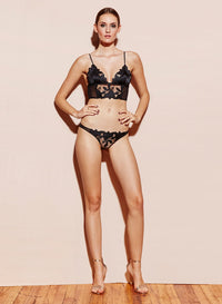 Lily Embroidery Longline Triangle Bra