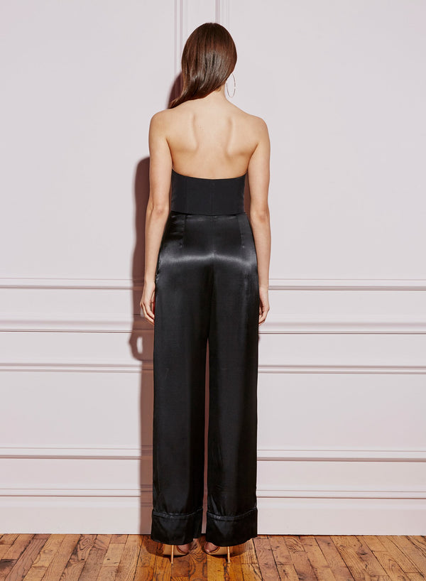 Black - Strapless Corset Jumpsuit | Fleur du Mal - DEMO