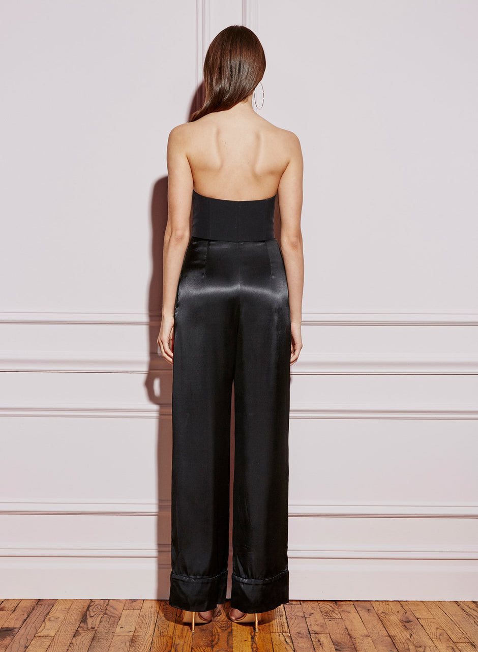 Black - Strapless Corset Jumpsuit | Fleur du Mal - DEMO