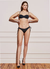 High Leg Bikini Bottom with Rouching