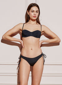 High Leg Bikini Bottom with Rouching