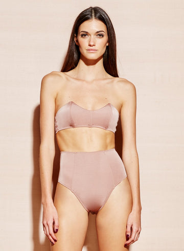 Tan - Charlotte High Waist Bottom | Fleur du Mal - DEMO