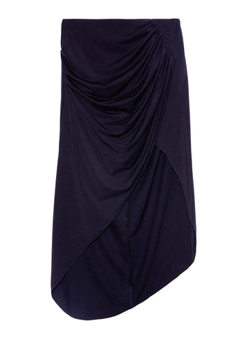 Black - Jersey Draped Skirt | Fleur du Mal - DEMO