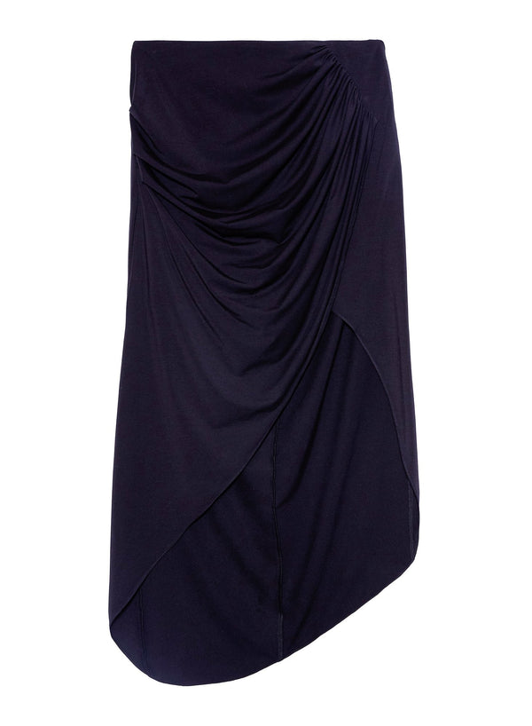 Black - Jersey Draped Skirt | Fleur du Mal - DEMO