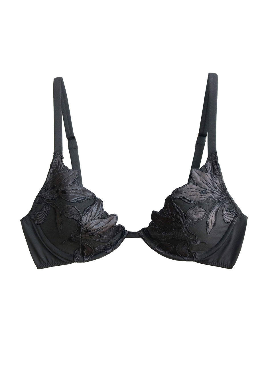 Black - Lily Underwire Bikini Top | Fleur du Mal - DEMO