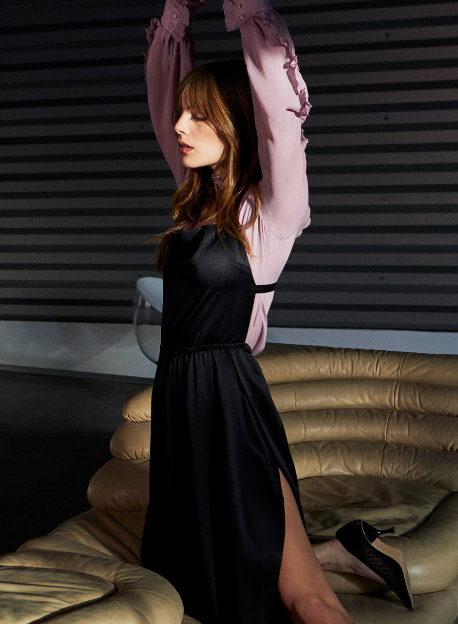 Black - Apron Jumpsuit | Fleur du Mal - DEMO