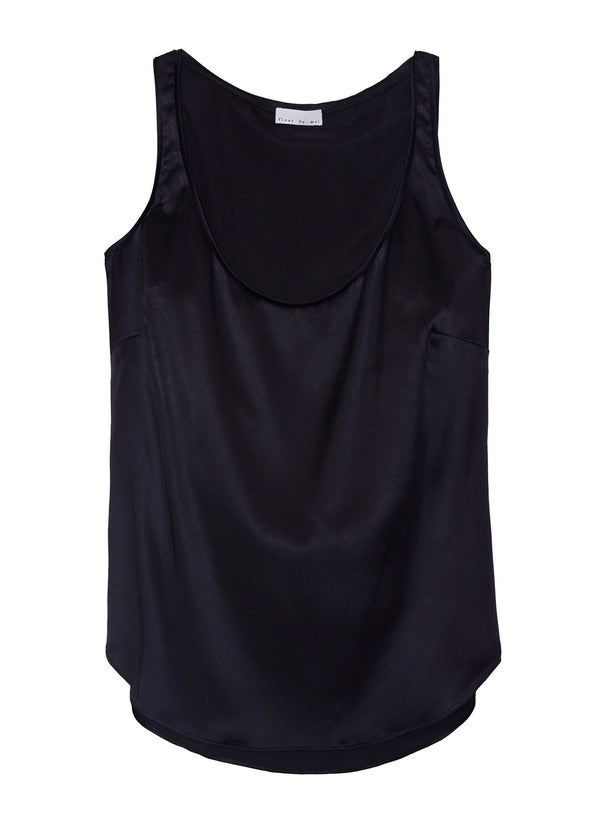 Black - Scoop Neck Cami | Fleur du Mal - DEMO